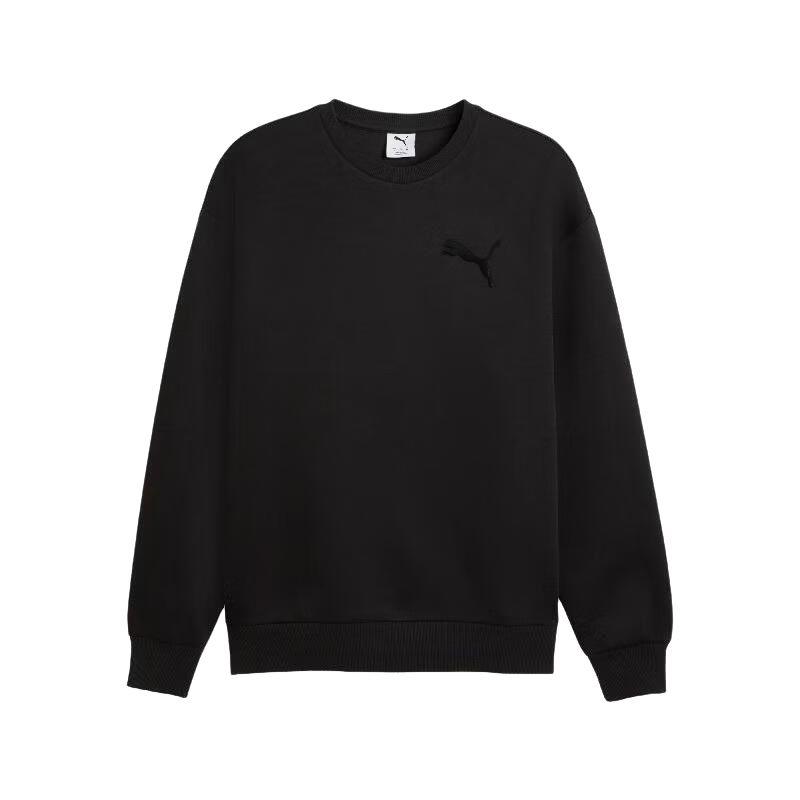 Puma Однотонная Повседневная Тренировочная Толстовка с Круглым Вырезом Мужская толстовка 63679101