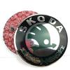 ZDVK6 For Skoda Car Sticker 2026 New 2pcs Car Front Hood Badge Rear Trunk Emblem Sticker For Skoda Yeti VRIS Rapid Octavia A5 A7 Kodia