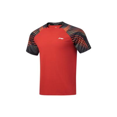 Футболка Color Block Quick Dry Cool Match с коротким рукавом и кроем реглан унисекс, топы Cinnabar-Red AAYT561-4