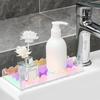 1/2Pcs Acrylic Bathroom Vanity Tray Multi-purpose Soap Dispenser Perfume Holder Storage Tray Living Room Kitchen Counter Rectangle Decorative