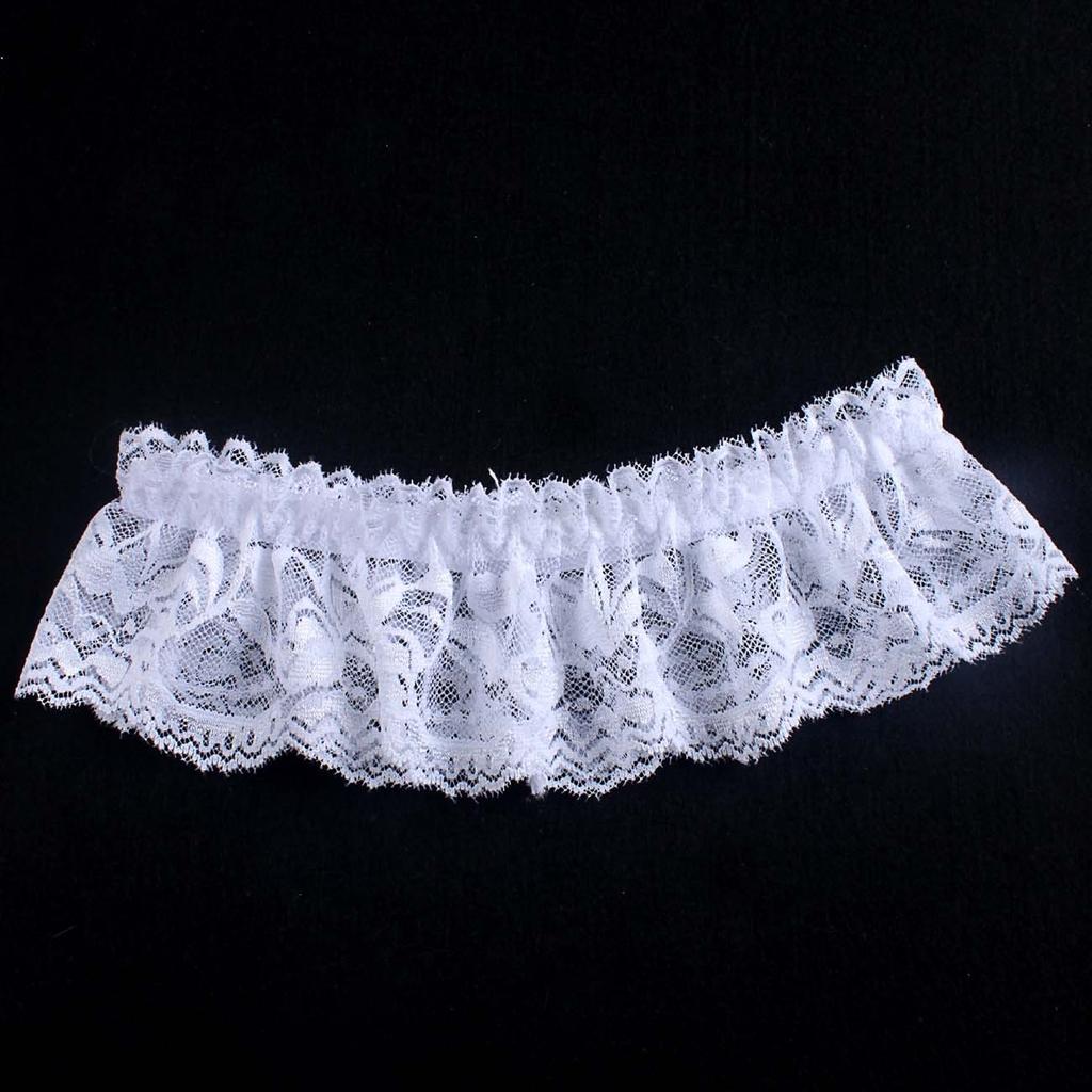 Wedding Garter Lace Floral Sexy Leg Garter Belt White Bowknot Bridal Lingerie Lace Leg Ring Loop Party Cosplay Suspender