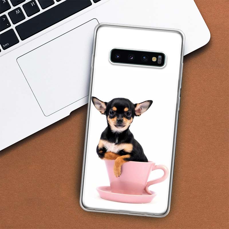 Chihuahua Puppy Teacup Dogs Phone Case For Samsung Galaxy M21 M12 M31S M32 M51 M52 Note 20 Ulte 10 Plus 9 8 J4 J6 + J8 M11 F52 F
