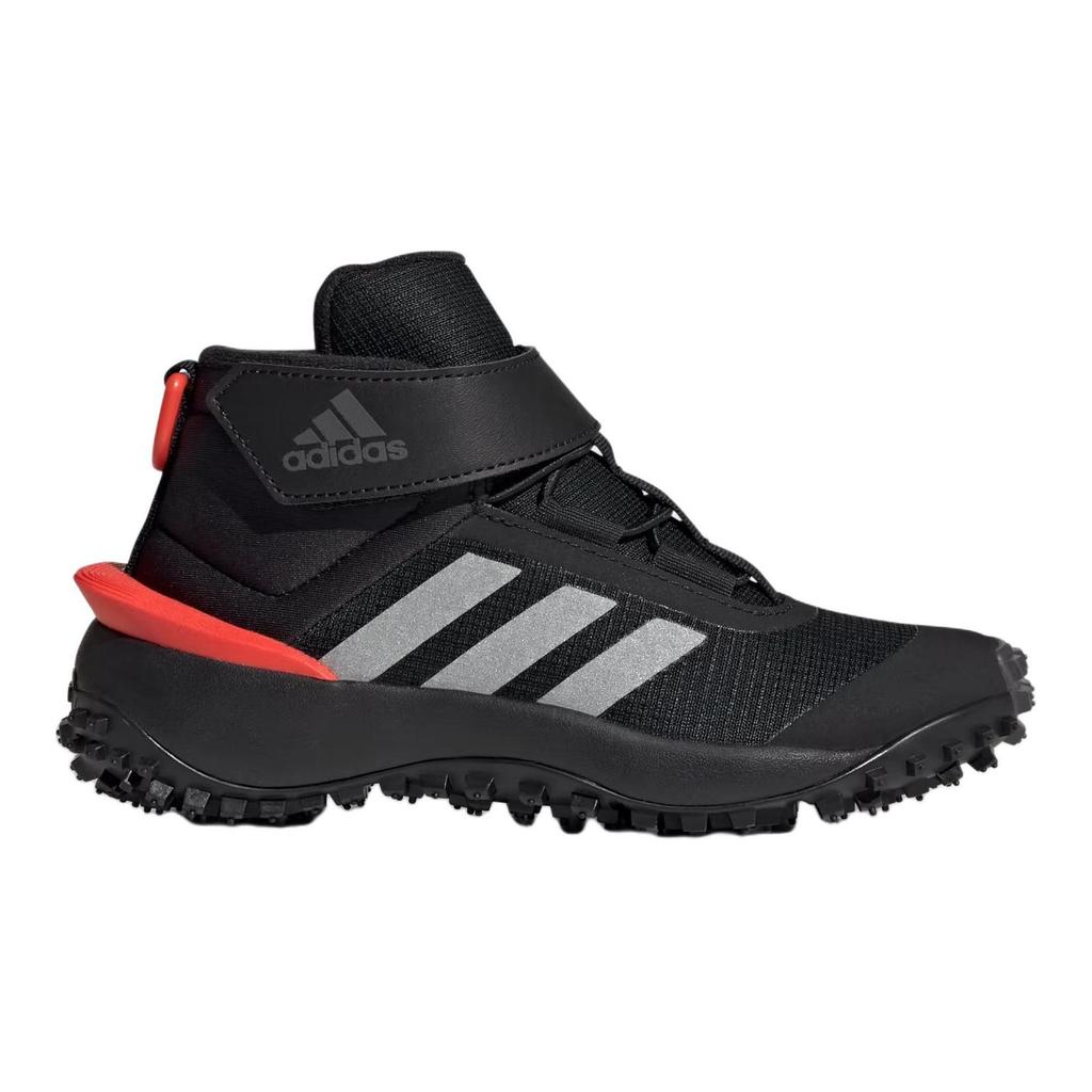 Adidas Fortatrail Round Toe Velcro Durable High-Top Running Shoes Kids Sneakers Black IG7263
