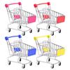 1PC Mini Supermarket Shopping Cart Toy Trolley Desktop Metal Model Crafts Home Decorations