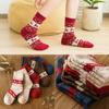 Женские Мужские Теплые Зимние Рождественские Шерстяные Носки Олень Снежинка