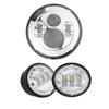 Ranzek 7-дюймовая светодиодная фара Daymaker для мотоцикла + две 4-1/2" светодиодные противотуманные фары/передние прожекторные фары (Хром)