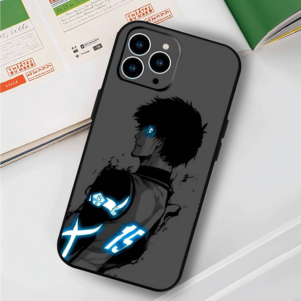 Аниме B-Blue Lock Для IPhone 17 Air 16 15 14 13 12 11 Pro Черный Мягкий Чехол для Телефона