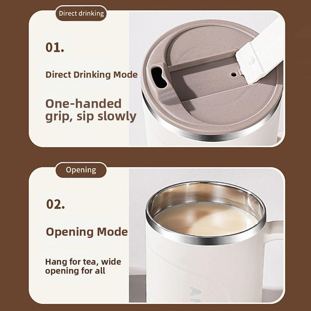 500ml Insulated Coffee Cup Double-layer Stainless Steel Thermos Cup Leak-proof Heat-resistant Vacuum Water Bottle Office Worker