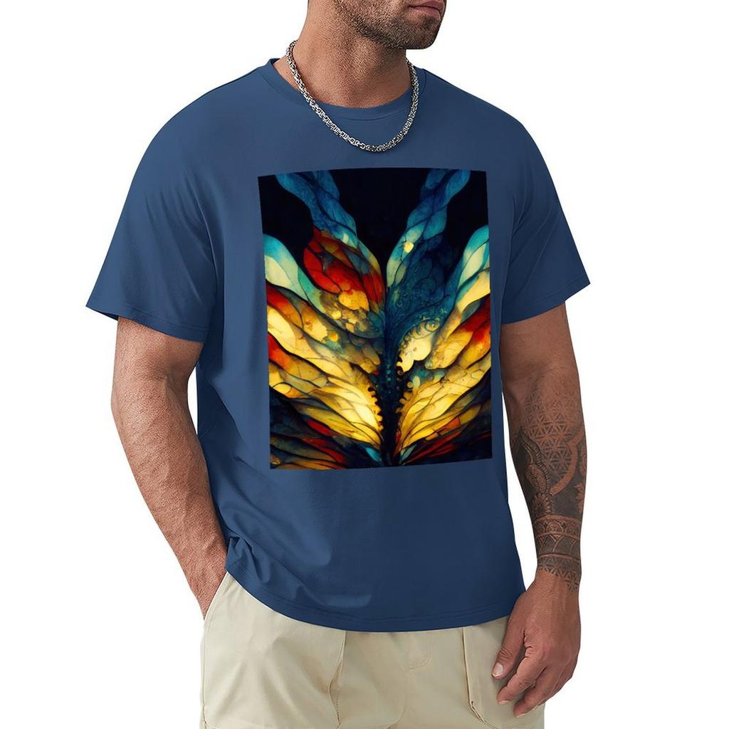 Футболка Stained Glass 1, большие размеры, индивидуальная футболка, мужская футболка