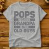 Pops Design For Grandpa From Grandkids Father Day Pops TShirt Vintage TShirts Cotton Trendy Cool Tshirt For Couple Print Tees