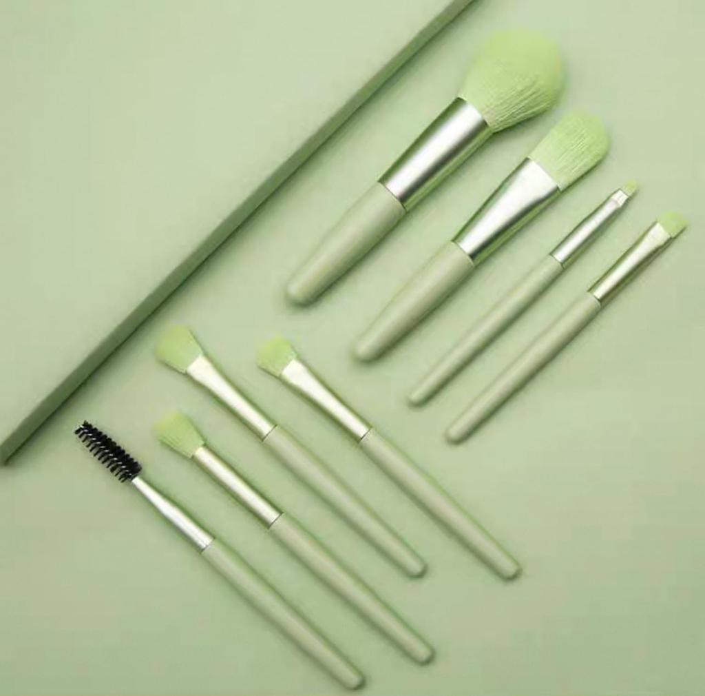 BAOQISHAN Makeup Brush Set with Cosmetic Premium Fiber Easy To Convenient for Everyday Makeup Tool 8-Piece Bag, Bristles, Ultra-Soft Brushes, Carry,