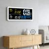 Высокоточные цифровые настенные часы с отображением температуры и влажности, простые ЖК-часы для комнаты, для гостиной