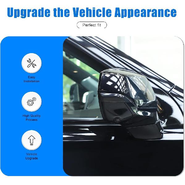 Smoked Tinted Light Cover Compatible with Cadillac Escalade 2021 2022 2023 Accessories, ABS Material Rearview Mirror Turn Signal Light Guard Covers