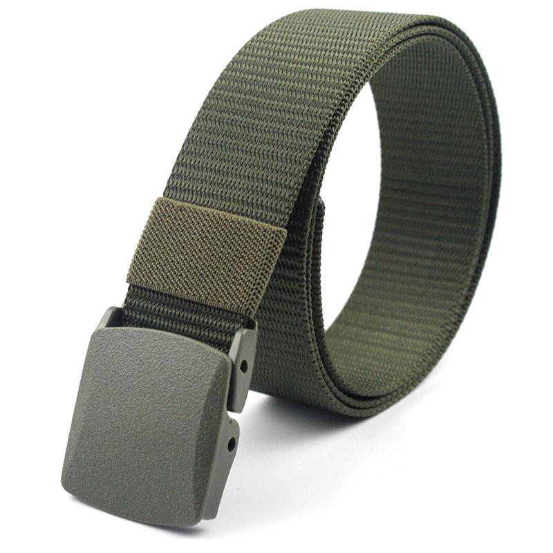 Men Belt Automatic Buckle Nylon Belt Adjustable Male Army Tactical Waist Canvas Outdoor Waistband