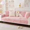 Коврик для дивана с короткими плюшевыми листьями, утолщенный L-образный чехол для дивана для гостиной, нескользящий пылезащитный чехол для дивана, сплошной цветной коврик для дивана