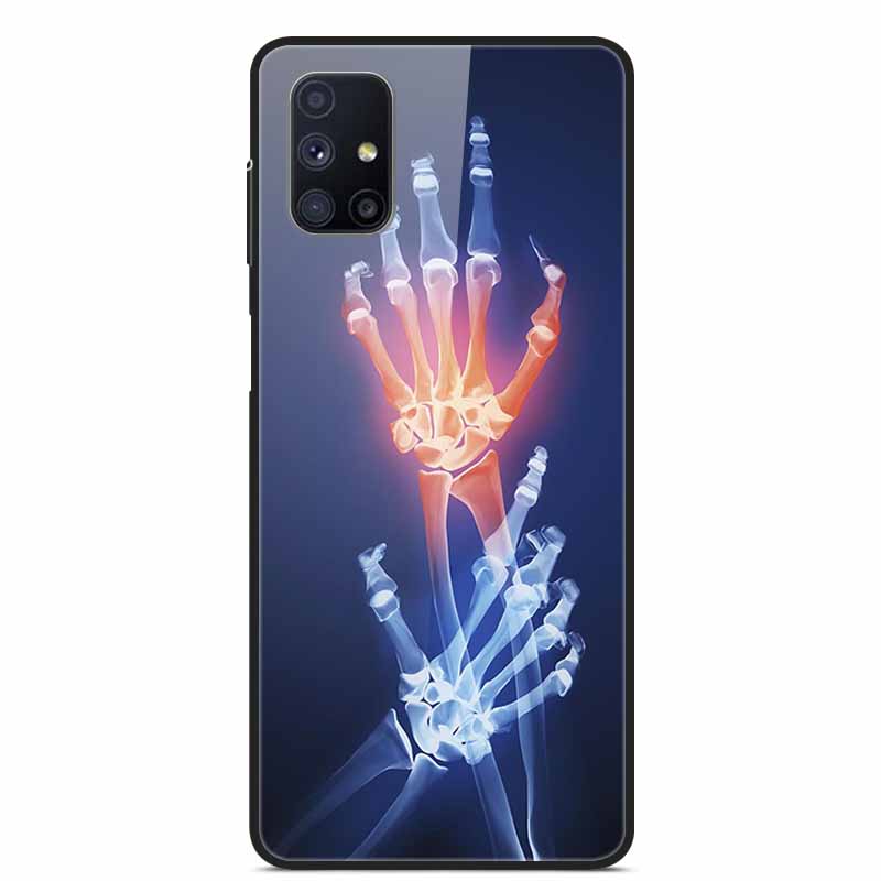 Стеклянная задняя крышка для Samsung Galaxy M51 M31 Чехол Жесткий чехол из закаленного стекла для Samsung A71 A51 Чехол A 51 71 M 51 31 Funda Coque