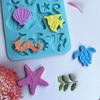 Silicone Mold Fish Turtles Dolphins Marine Life Silicone Mold Seahorses Starfish Shell Turn Sugar