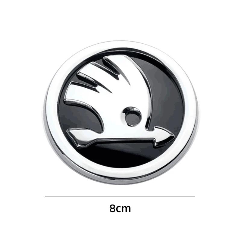 Car Sticker 80mm 90mm ABS Emblem For Skoda Fabia 1 2 Octavia a7 RS Superb Rapid Yeti Karoq Vision Car Head Front Rear Boot Tailg