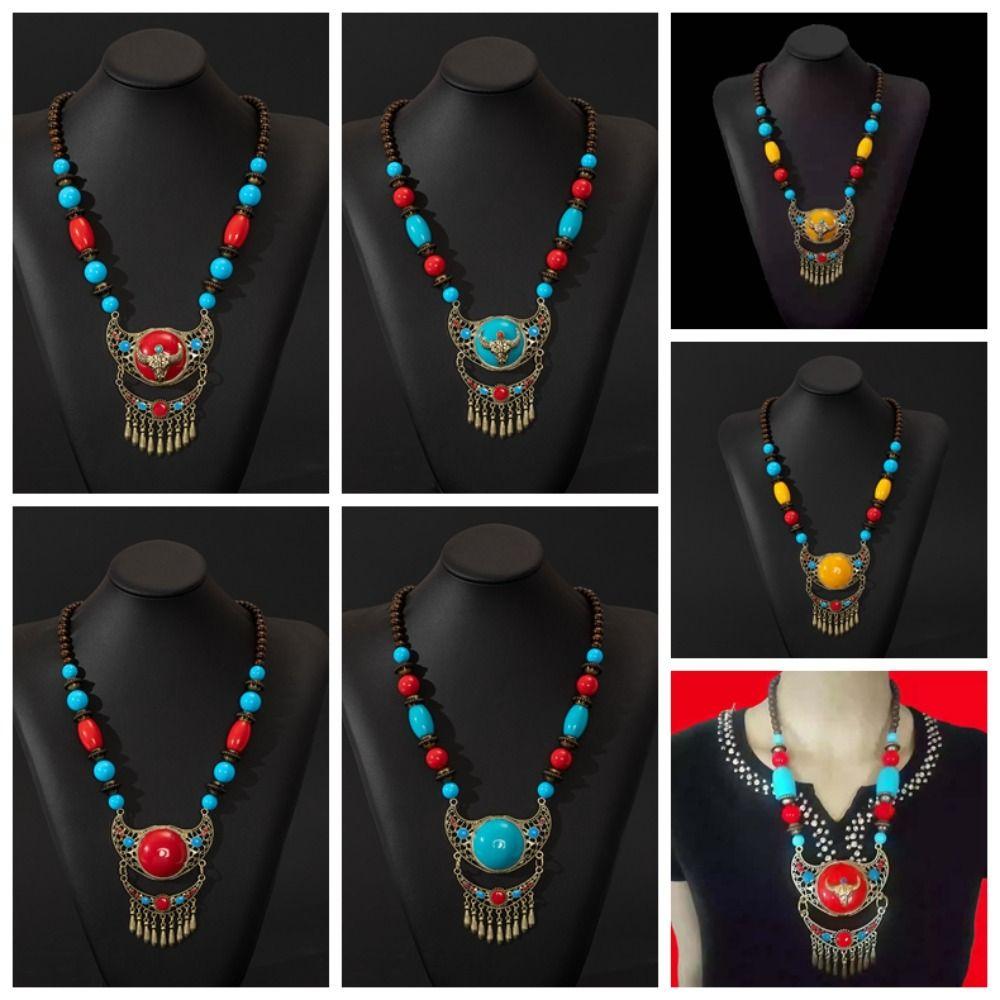 Women Head Chain Bohemia Hair Chain Exotic Beads Tassels Headbands  Hair Accessories