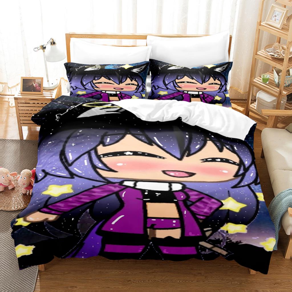 3D Print Anime Kawaii The Gacha Girl Bedding Collections Duvet Cover Collection With Pillowcase Twin Full Queen King Bedclothes With Bed Linen