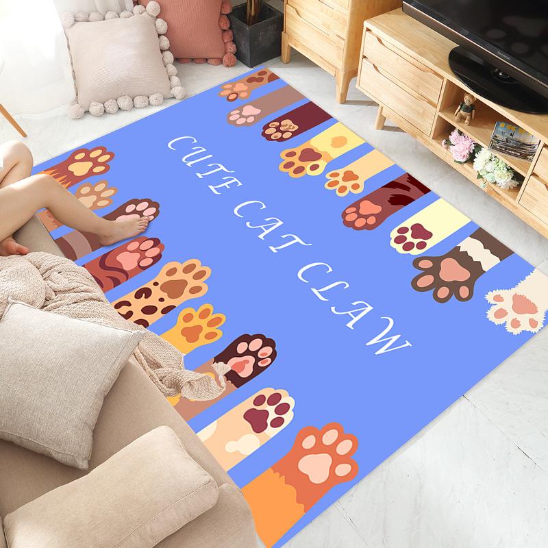 Мультяшный ковер с животными Розовый коврик со щенком и слоном "Мой друг" Коврик Сердце Звезда Коврик для детской комнаты Нескользящий Домашнее украшение Напольный коврик