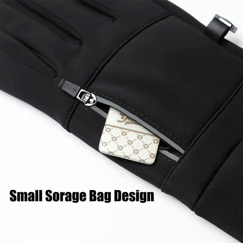 Зимние теплые перчатки с откидными пальцами, перчатки с двумя открытыми пальцами, водонепроницаемые, ветрозащитные, перчатки для сенсорного экрана, перчатки для велоспорта, лыж, рыбалки