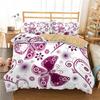 Floral Duvet Cover Butterfly Flower Bedding Set Full King For Girls Women Botanical Flowers Comforter Cover With 2 Pillow Cases