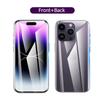 Защитная пленка 4-в-1 для iPhone 17 15 14 13 12 16 Pro Max Plus Передняя+Задняя+Рамка+Объектив Полное покрытие Прозрачная Гидрогелевая Пленка Не Стекло