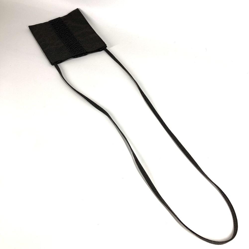 HERMES Her Line Pouch Pochette Crossbody Shoulder Bag polyester / polyamide gray