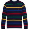 Polo Свитшот FW25 Хлопковый Полосатый Круглый вырез Длинный рукав Детский Детский свитшот 323979349-001