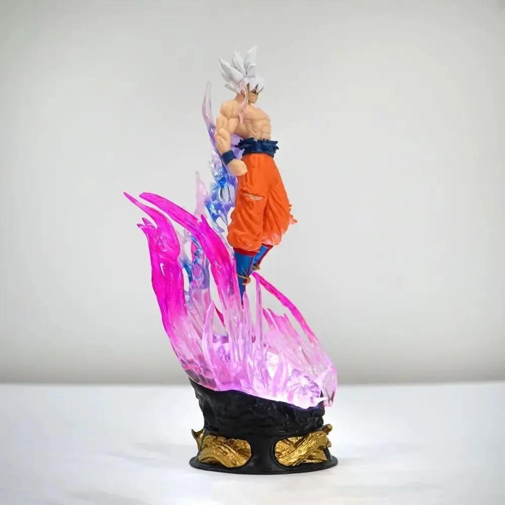 24cm Statue Dragon Ball Goku Ultra Instinct Figure Instinto Figures Collection Model Toys Gifts PVC Z Round Sensory Compression Bouncy Durable Elastic