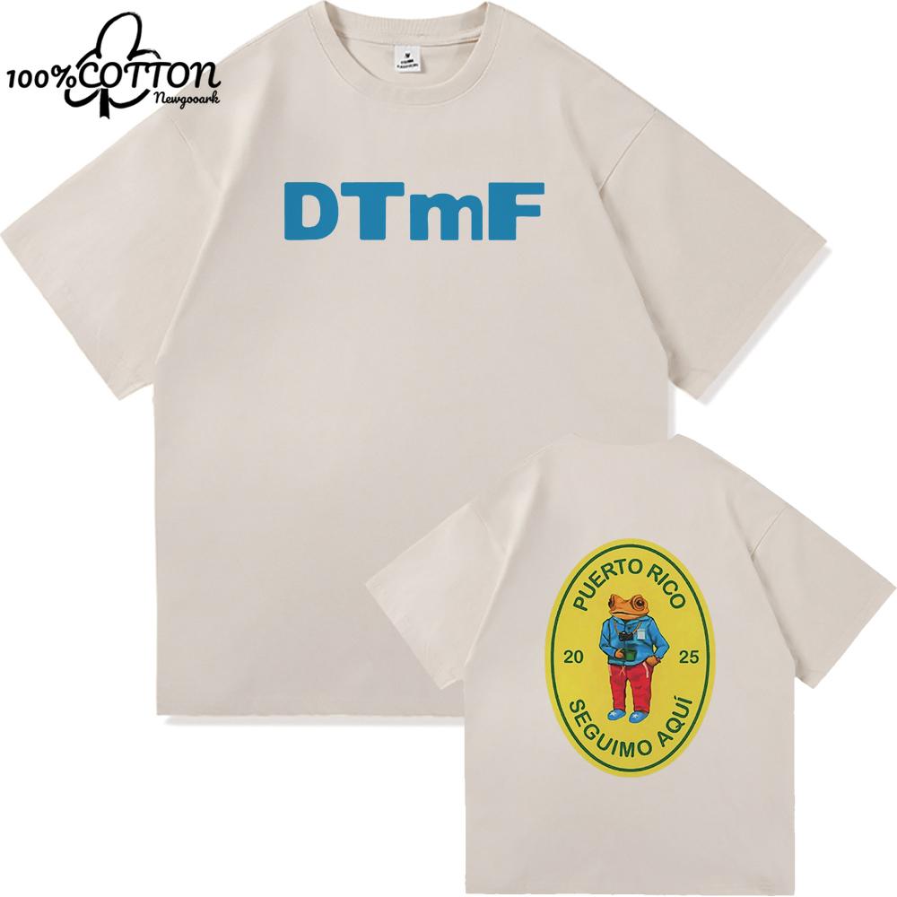 LE DTMF Деби Тирар Мас Фотос Футболка BAD BUNNY Деби Тирар Мас Фотос Мужская Одежда Харадзюку Хлопковые Топы Высокого Качества