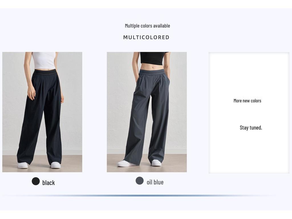 Женские брюки для йоги с высокой талией и широкими штанинами – Повседневные тканые спортивные брюки с моделирующим дизайном