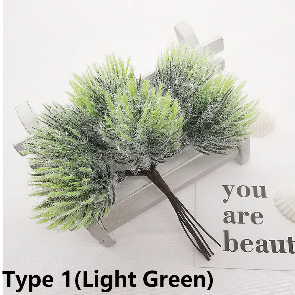 6PCS/Bundle DIY Home Decor Xmas Ornament Simulation Plants Faux Grass Pine Artificial Flowers