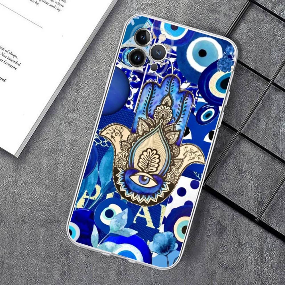 Hamsa Hand Of Fatima Phone Case For iPhone 15 14 11 12 13 Mini Pro XS Max Cover 6 7 8 Plus X XR SE 2020 Funda Shell