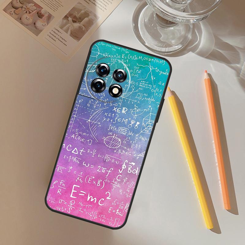 Physics Math Formula Equation Funda For OnePlus 13R 13 12 R 11 9 10 Pro 8T 9RT 10T OnePlus Nord CE 2 3 4 Lite N20 N30 Case