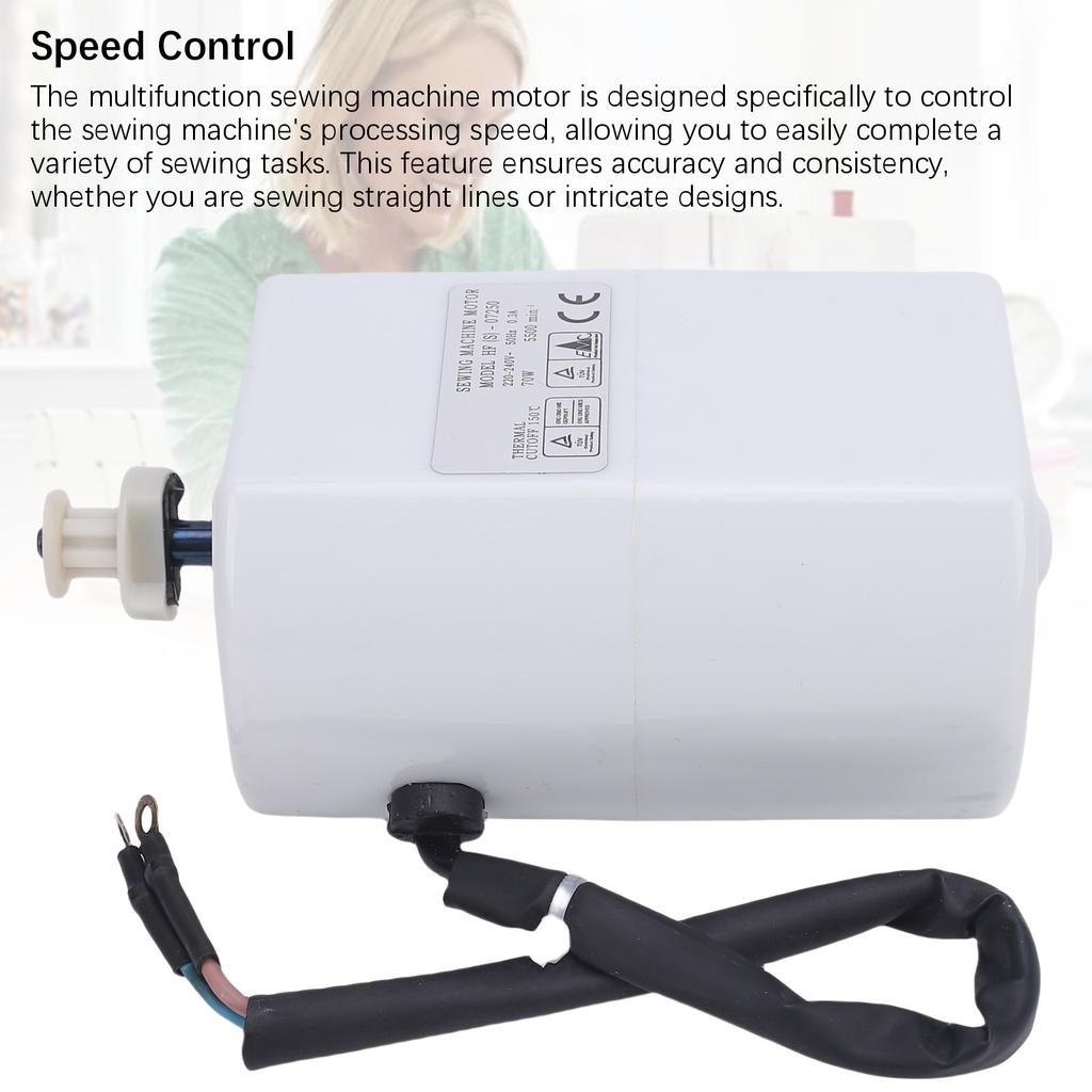 70W Sewing Motor Sewing Machine Motor Multifunctional 5500RPM Powerful Electric Sewing Machine Motor for Home