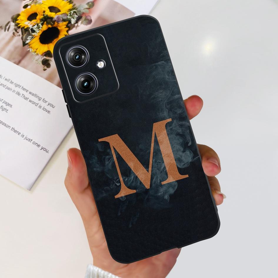 For Motorola Moto G54 G84 5G Case Stylish Flower Letters Soft Couple Phone Cover For Moto G 54 G 84 Fundas MotG54 MotoG84 Bumper