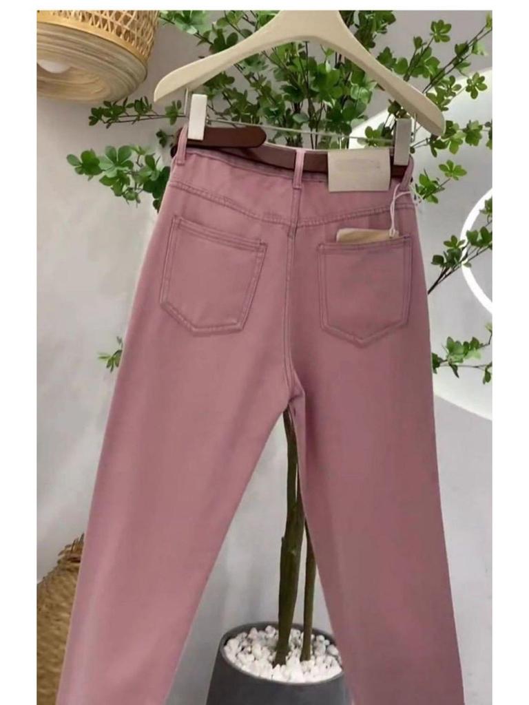 Dopamine Girl High Waist Slim Fit Lake Blue Jeans