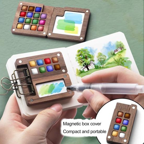 Дорожный набор акварельных красок Карманный мини-набор акварельных красок Набор для рисования акварелью с