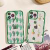 Мультяшный летний чехол для телефона с кактусом для iPhone 15 11 12 13 14 Mini Pro Max XR X XS TPU прозрачный чехол
