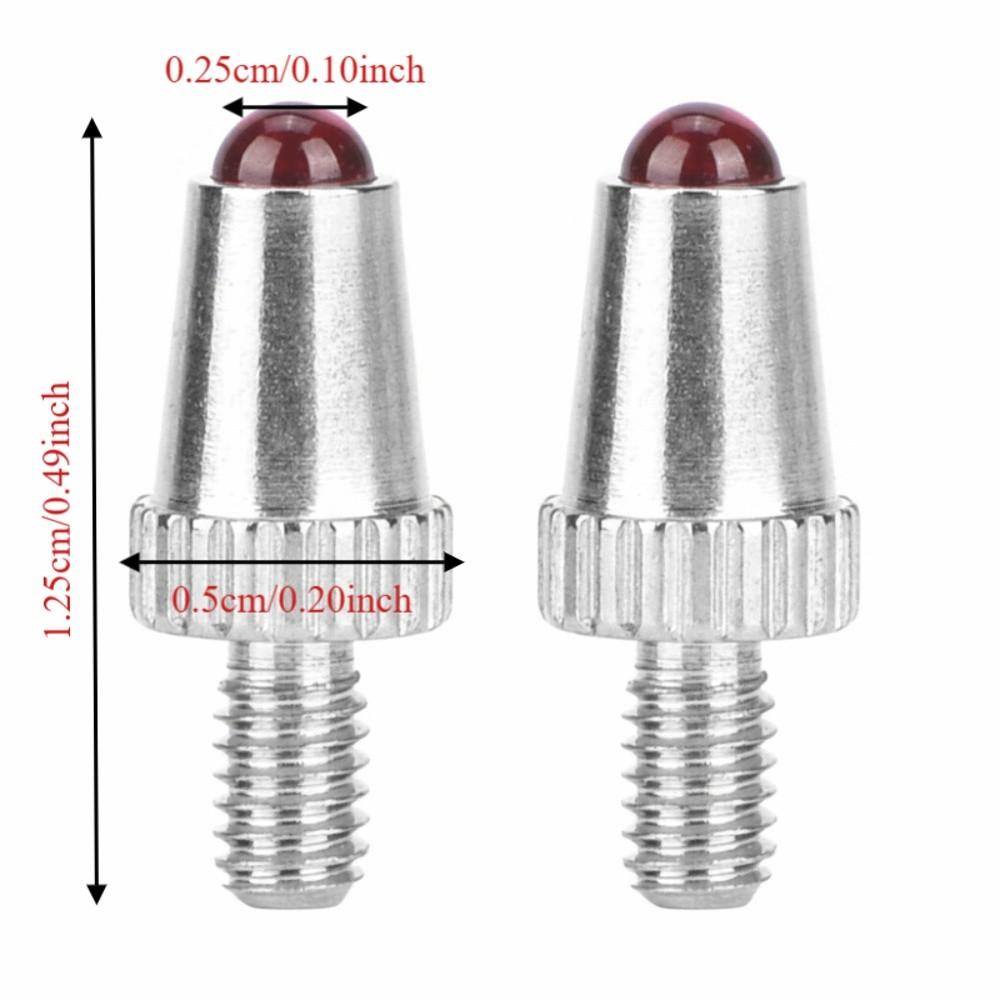 2pcs Ruby Ball Tips Dial Indicator Probe Contact Points M2.5 Thread Contact Points For Linear Gage