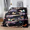 Black White Gold Paw Print & Heart Flannel Blanket, Soft Cozy Warm Throw for Bed Sofa Couch, Lightweight All Season Plush Cover