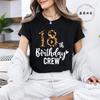 Unisexs Funny Short Sleeve Shirt Its My 18th Birthday Leopard Printed TShirts Round Neck Tee Shirt Birthday Party Girls Tops