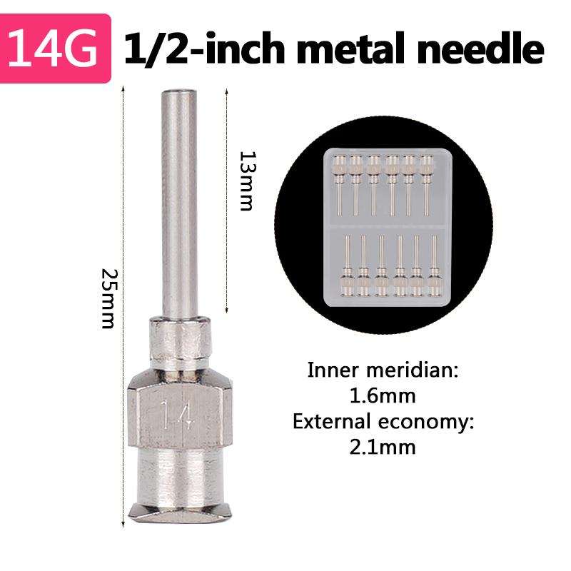 12PCS 1/2 Inch Dispensing Needle Stainless Steel 8G To 30G Blunt Tip Needle Injection Needle For High Temperature Hand Tool