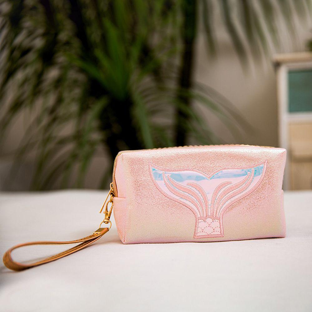 Fashion Mermaid Pattern PU Leather Cute Lovely Cosmetic Bag Laser Bag Makeup Bag Storage Bag
