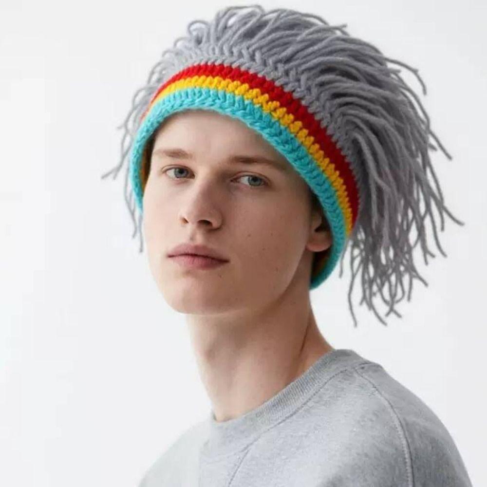 Synthetic Hair Reggae Dreadlocks Knitted Hat Thick Africa Roots Wig Dreadlocks Wig Halloween Party