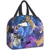 Сумка для ланча Забавная Галактика Космос Кот Изолированный Ланч-бокс Замораживаемый Кулер Термо Водонепроницаемая Сумка-тоут для ланча для Женщин Мужчин Сумки для бенто