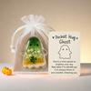 Yousheng 1/2/4/5Pcs Pocket Hug Ghost with Positive Card Emotional Support Ghost Token Mini Halloween Cartoon Ghost Statue Inspirational Gift