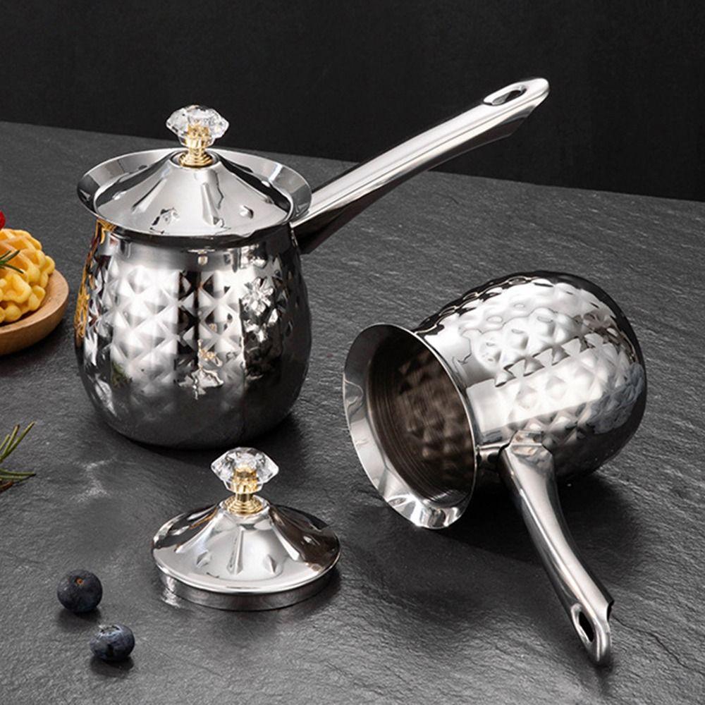 Устойчивая турецкая кофеварка с ручкой для подогрева молока, универсальный чайник для кофе, бытовой